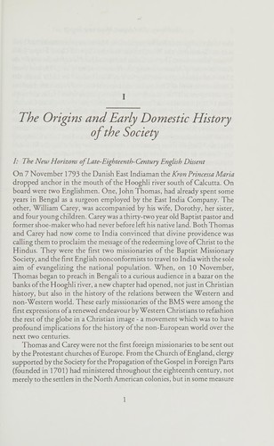 כריכת הספר "The history of the Baptist Missionary Society, 1792-1992" מאת Stanley Brian