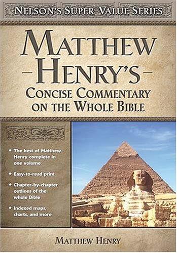 כריכת הספר "Concise Commentary on the Whole Bible" מאת Matthew Henry