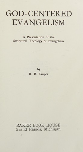 כריכת הספר "God-Centered Evangelism" מאת Kuiper R.B.