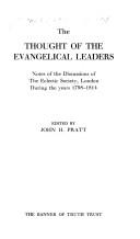 כריכת הספר "The thought of the Evangelical leaders" מאת Pratt .J.H
