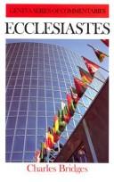 כריכת הספר "Ecclesiastes (Geneva) (Geneva) (Geneva)" מאת Bridges Charles