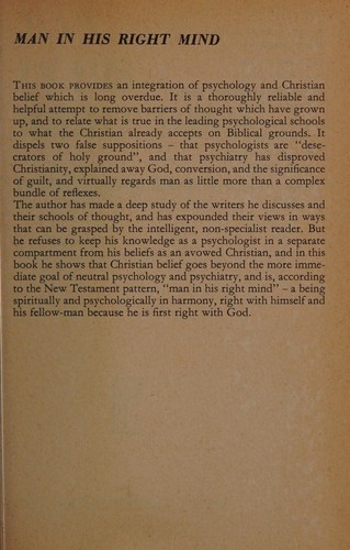 כריכת הספר "Man in his right mind" מאת Darling Harold W