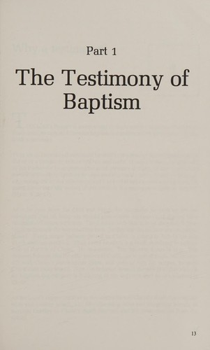כריכת הספר "Testimony of Baptism" מאת Ed Hulse