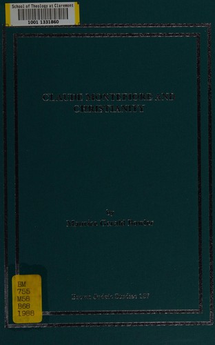 כריכת הספר "Claude Montefiore and Christianity" מאת Maurice Gerald Bowler