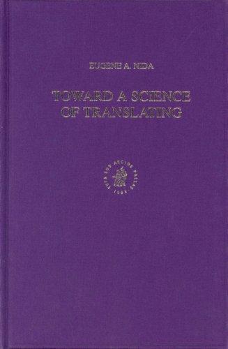 כריכת הספר "Toward a science of translating" מאת Nida, Eugene A.