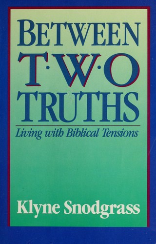 כריכת הספר "Between two truths" מאת Snodgrass Klyne