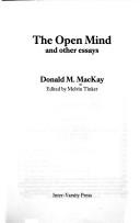 כריכת הספר "The Open Mind and Other Essays" מאת Mackay Donald .M
