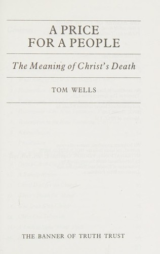 כריכת הספר "A Price for a People" מאת Wells Tom