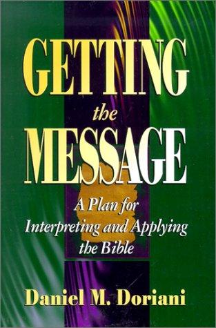 כריכת הספר "Getting the message" מאת Doriani Daniel M